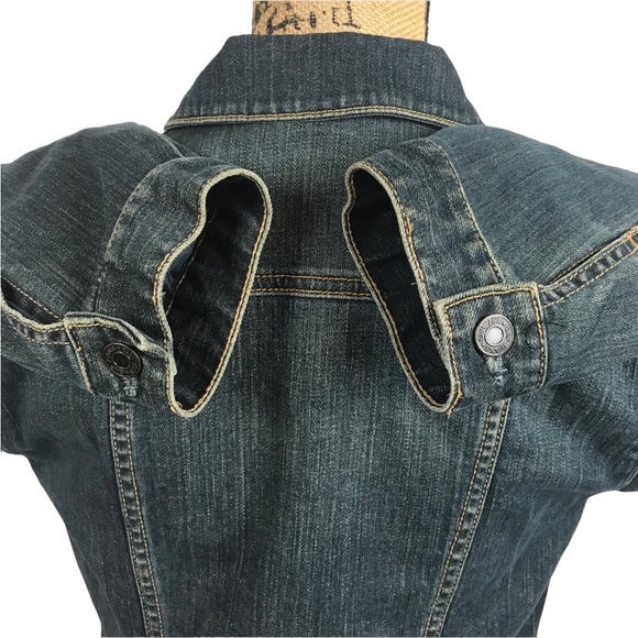 Vintage GAP Jean Jacket Fair Isle Wool Sweater Lining - Picture 6 of 10